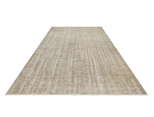 Vintage Wool Rug – Handmade Brown Cotton Area Rug 5'10" x 10'0" | Anatolian Woven Carpet