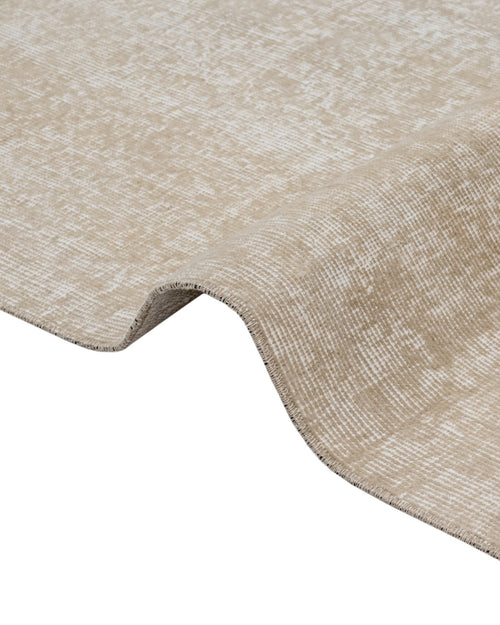 Handmade Wool Rug – Vintage Beige Cotton Area Rug 6'6" x 9'6" Durable Natural Fiber