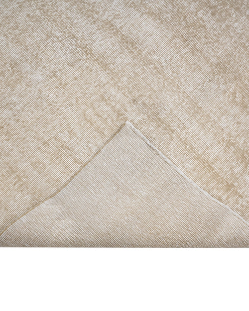 Handmade Wool Rug – Vintage Beige Cotton Area Rug 6'6" x 9'6" Durable Natural Fiber