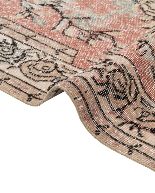 Handmade Wool Rug - Vintage Red Medallion 5'9" x 9'1" Cotton Blend Area Rug