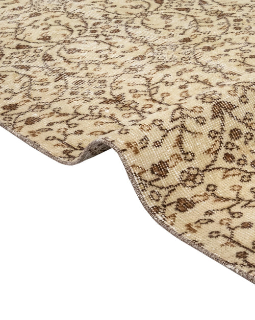 Handmade Wool Rug – Vintage Brown Cotton Blend 5x9 Area Rug for Rustic Home Decor