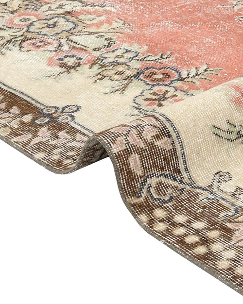 Handmade Wool Rug - Vintage Red Medallion 5'7" x 8'11" Cotton & Wool Carpet