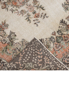 Handmade Wool Rug - Vintage Red Medallion 5'8" x 10'2" Cotton Wool Blend Carpet