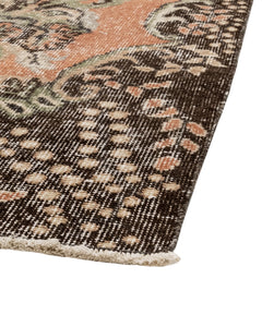 Handmade Wool Rug - Vintage Red Medallion 5'8" x 10'2" Cotton Wool Blend Carpet