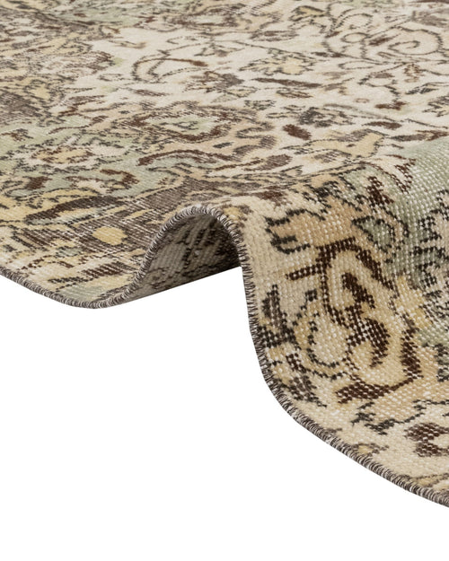 Handmade Wool Rug - Vintage Brown Medallion 5'4" x 9'5" Cotton Blend Area Rug