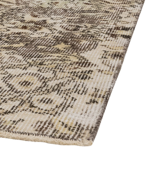 Handmade Wool Rug - Vintage Brown Medallion 5'4" x 9'5" Cotton Blend Area Rug