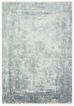 Modern Bamboo Area Rug – Blue Machine Made Rug for Living Room & Kitchen