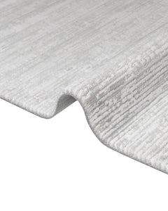 Modern Area Rug – Grey Machine Made Rug with Fringed Edges for Living Room