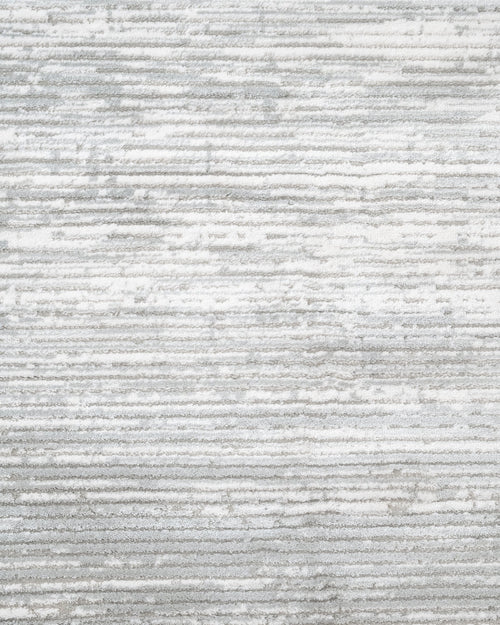 Modern Area Rug – Grey Machine Made Rug with Fringed Edges for Living Room