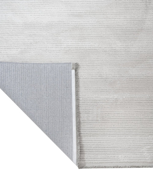 Grey Flat Area Rug - Machine Made Acrylic Rug With Fringed Edges, Non Slip Carpet