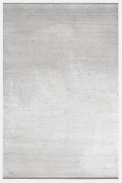 Grey Flat Area Rug - Machine Made Acrylic Rug With Fringed Edges, Non Slip Carpet