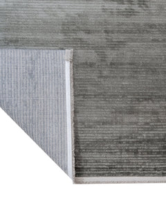 Anthracite Area Rug – Machine Made Flat Weave Carpet With Fringed Edge
