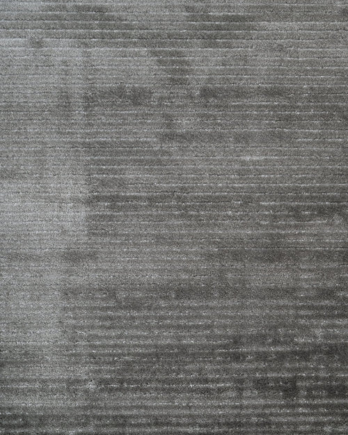 Anthracite Area Rug – Machine Made Flat Weave Carpet With Fringed Edge