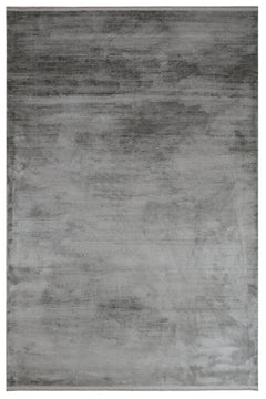 Anthracite Area Rug – Machine Made Flat Weave Carpet With Fringed Edge