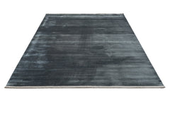 Blue Area Rug – Machine Made Rug with Fringed Edge | Durable Acrylic Carpet