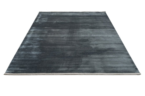 Blue Area Rug – Machine Made Rug with Fringed Edge | Durable Acrylic Carpet