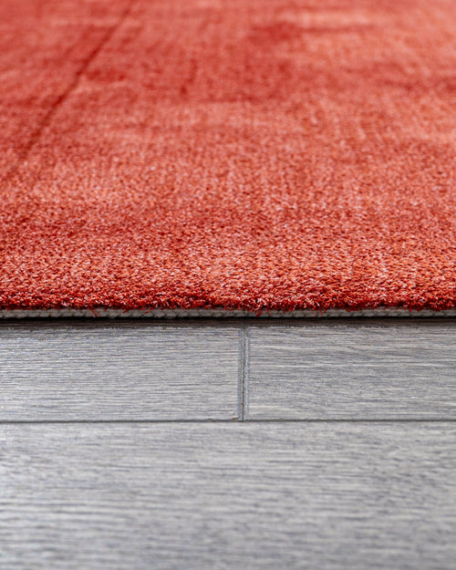 Natural Viscose Rug – 3S Red Modern Axminster Woven Machine Made Carpet