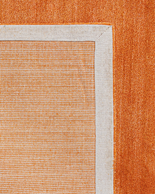 Natural Viscose Rug | 3S Modern Orange Axminster Technique Carpet – Durable Luxury