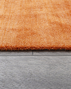 Natural Viscose Rug | 3S Modern Orange Axminster Technique Carpet – Durable Luxury