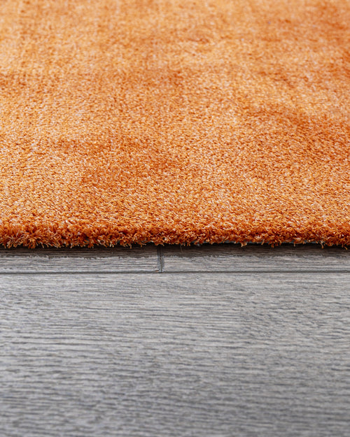 Natural Viscose Rug | 3S Modern Orange Axminster Technique Carpet – Durable Luxury