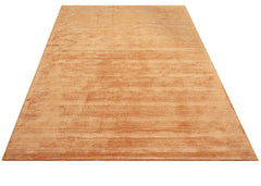 Natural Viscose Rug | 3S Modern Orange Axminster Technique Carpet – Durable Luxury