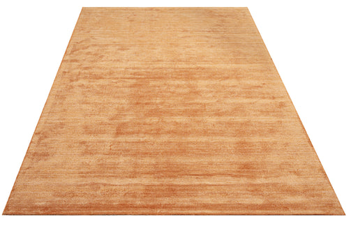 Natural Viscose Rug | 3S Modern Orange Axminster Technique Carpet – Durable Luxury