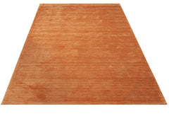 Natural Viscose Rug | 3S Modern Orange Axminster Technique Carpet – Durable Luxury
