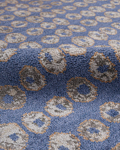 Natural Viscose Rug – Modern Navy Blue Area Rug with Axminster Weaving Technique