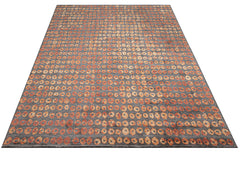 Natural Viscose Rug – 3S Red Modern Machine Made Axminster Carpet