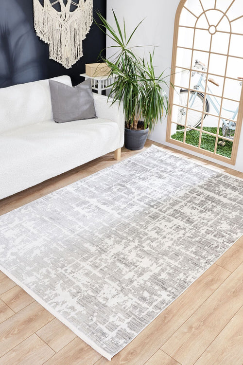 Modern Area Rug – Brown Machine Made Carpet for Living Room & Kitchen Floor
