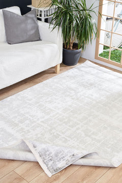 Modern Area Rug – Brown Machine Made Carpet for Living Room & Kitchen Floor