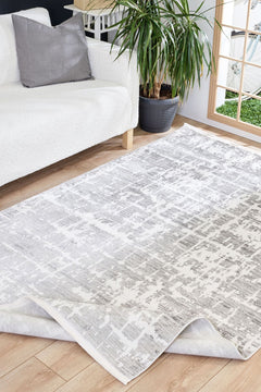 Modern Area Rug – Brown Machine Made Carpet for Living Room & Kitchen Floor
