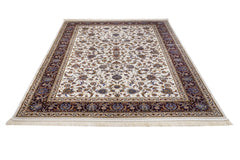 Burgundy Viscose Area Rug – Classic Machine Made Rug with Fringed Edge Carpet