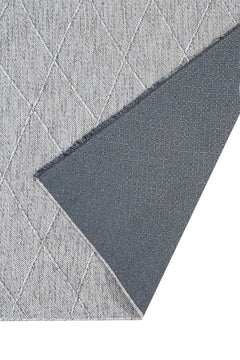 Grey Geometric Cotton Kilim - Durable Woven Sole Rug With 5 mm Pile Height