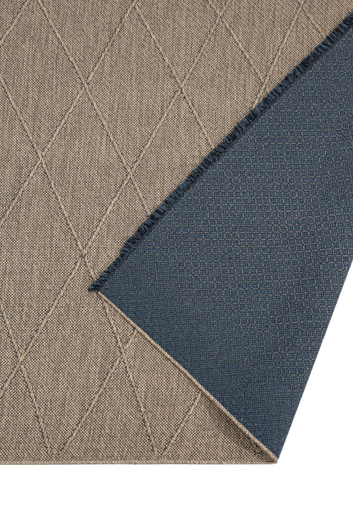 Cotton Kilim Rug – Geometric Woven Sole Rug with Fringed Edge, 5 mm Pile Height