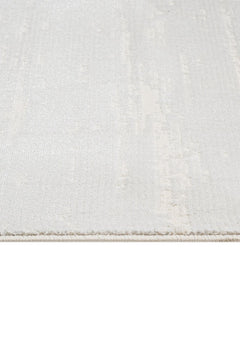 Modern Microfiber Area Rug – Durable Machine Made Cream Carpet With Cotton Base
