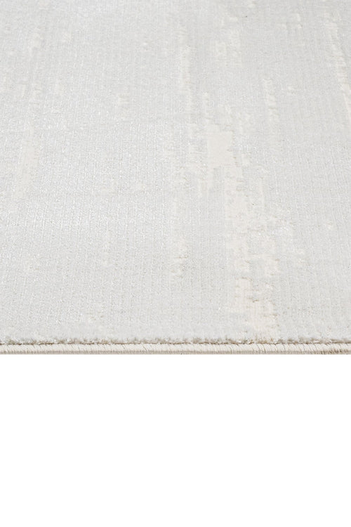 Modern Microfiber Area Rug – Durable Machine Made Cream Carpet With Cotton Base