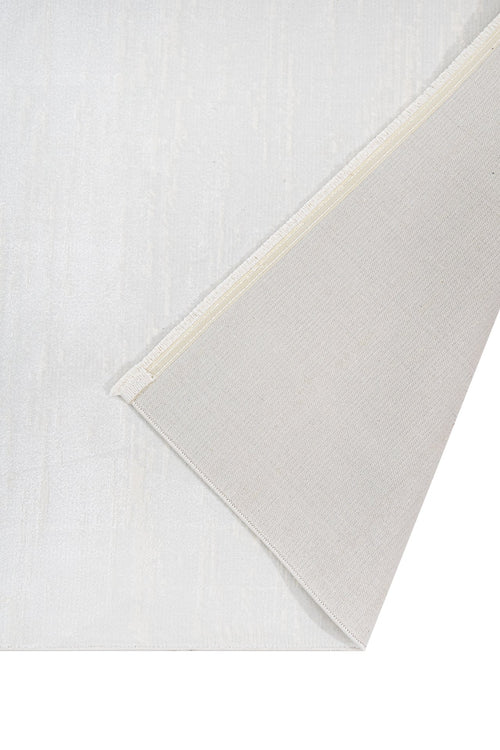 Modern Microfiber Area Rug – Durable Machine Made Cream Carpet With Cotton Base