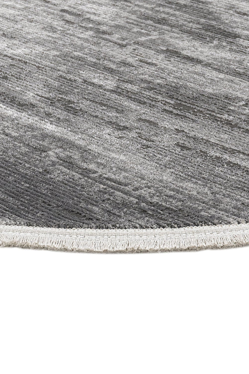 Microfiber Area Rug - Machine Made Anthracite Soft Carpet With Cotton Base