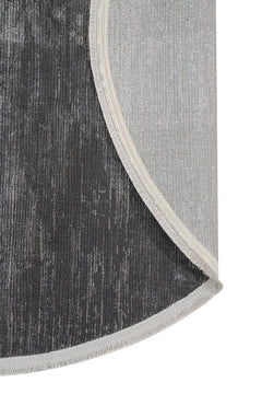 Microfiber Area Rug - Machine Made Anthracite Soft Carpet With Cotton Base