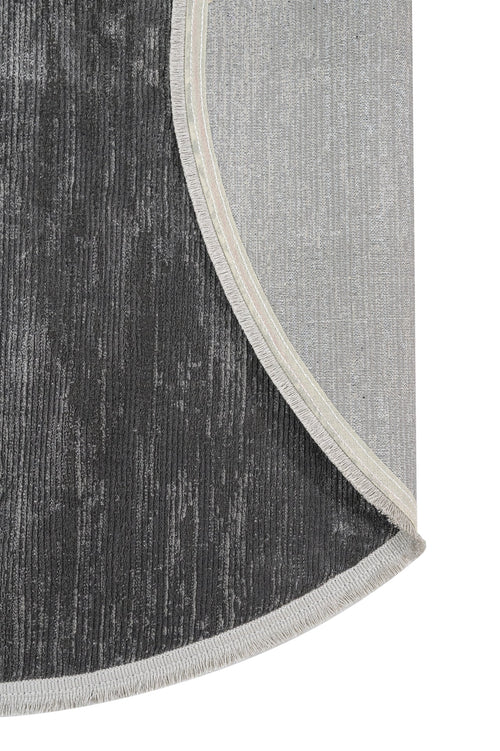 Microfiber Area Rug - Machine Made Anthracite Soft Carpet With Cotton Base