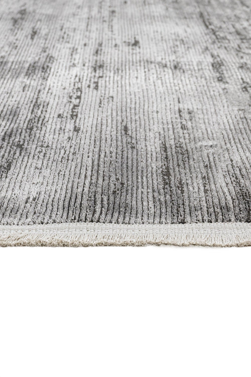 Microfiber Area Rug - Machine Made Anthracite Soft Carpet With Cotton Base