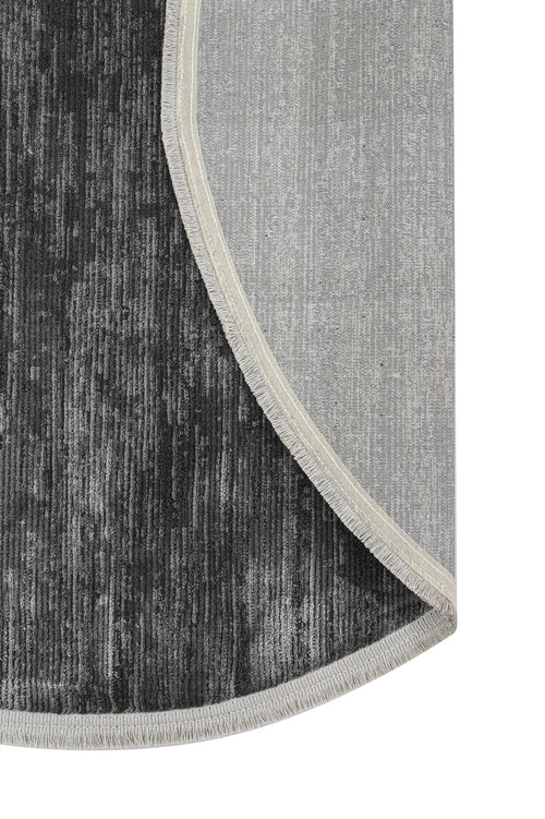 Microfiber Area Rug – Anthracite Degrade Cotton Base Machine Made Carpet