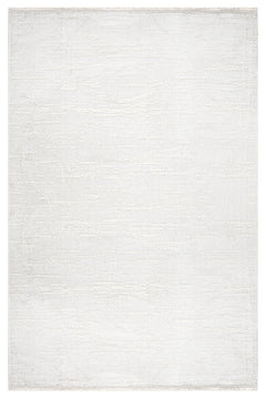 Modern Microfiber Area Rug – Durable Machine Made Cream Carpet With Cotton Base