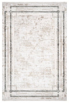 Machine Made Area Rug - Summit Grey Framed Rug with 11 mm Pile Height