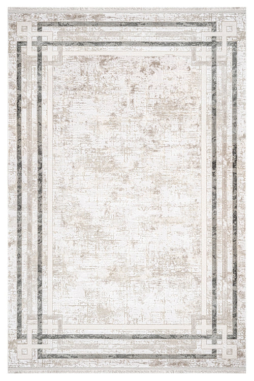 Machine Made Area Rug - Summit Grey Framed Rug with 11 mm Pile Height