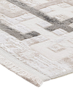 Machine Made Area Rug - Summit Grey Framed Rug with 11 mm Pile Height