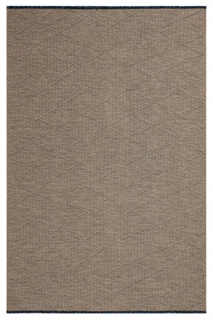 Cotton Kilim Rug – Geometric Woven Sole Rug with Fringed Edge, 5 mm Pile Height