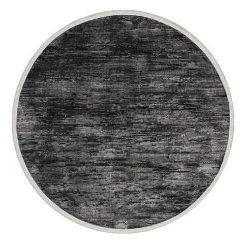 Microfiber Area Rug – Anthracite Degrade Cotton Base Machine Made Carpet
