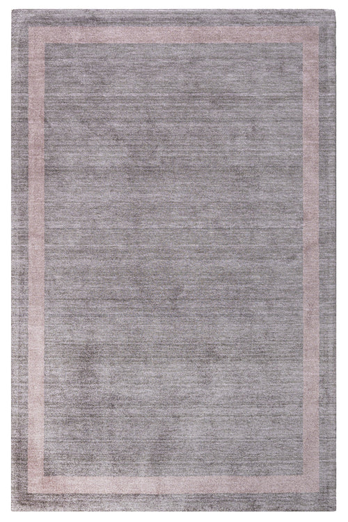 Natural Viscose Rug – Anthracite Frame Carpet With Soft Texture & Luxury Design